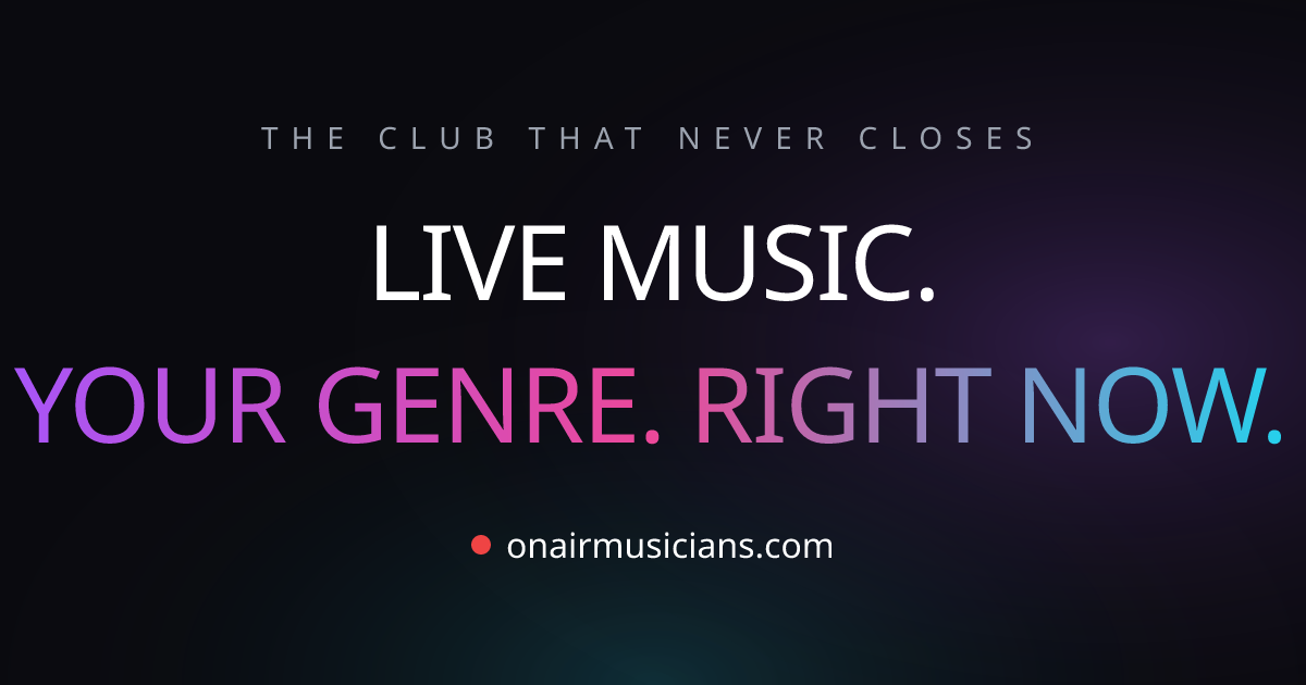 Live musicians streaming now · On Air Musicians